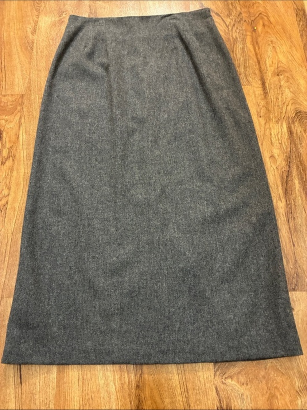 Vintage J.G. Hook Woolmark 100% Wool Gray Pencil Skirt US 14 Dark Academia⁠